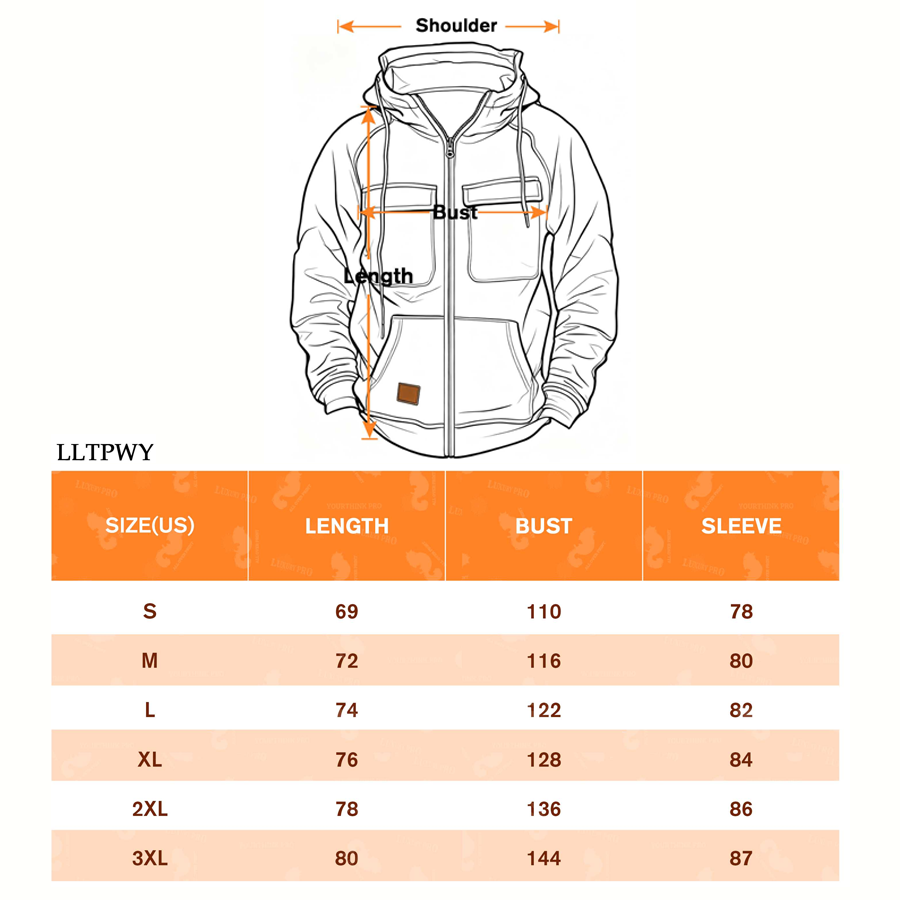 2D Zip-Up Hoodie with Leather Trim
