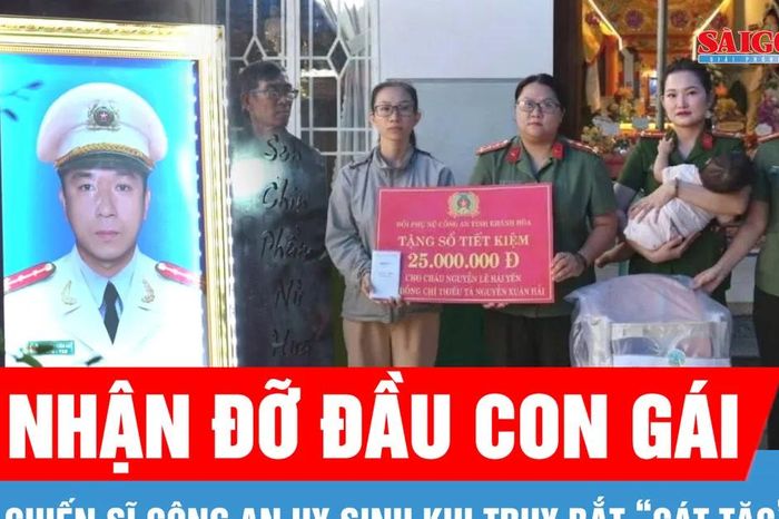 Nhận đỡ đầu con gái chiến sĩ công an hy sinh khi truy bắt 'cát tặc' - Báo Sài Gòn Giải Phóng