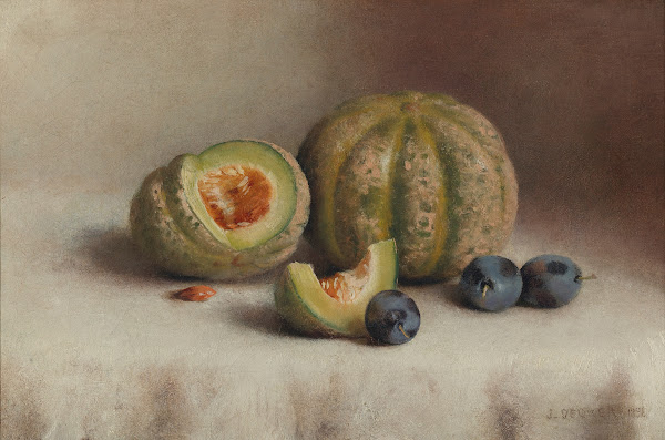 Still Life With Plums And Melons 1896