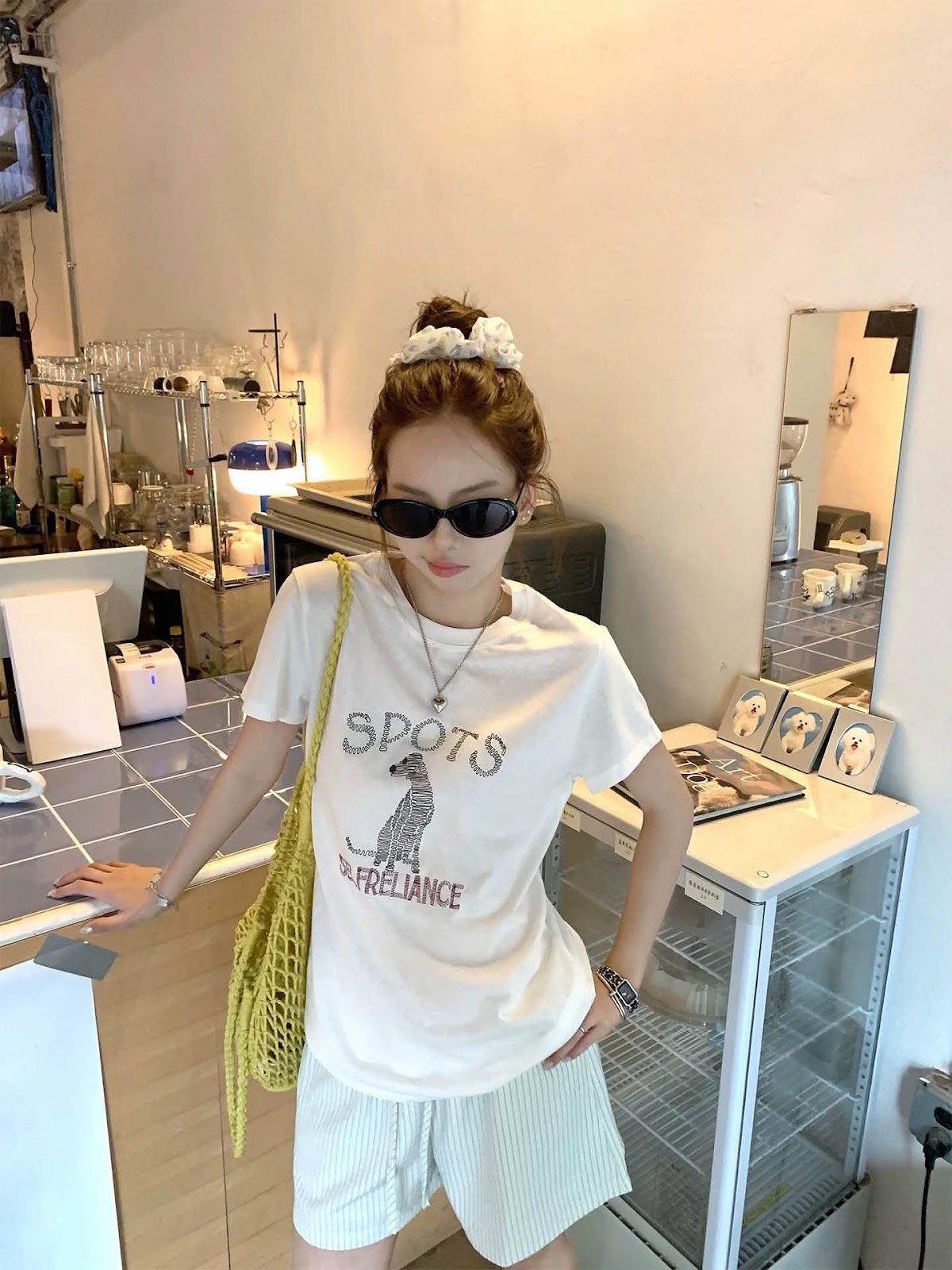 Áo thun ngắn tay cổ tròn in hình chú chó SPOTS XONXEN SHOP 88770 – Image 3