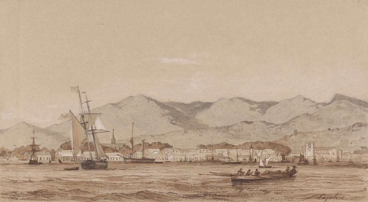 Port of Shain from the Sea 1851