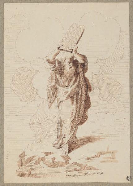 Moses Holding the Tablets with the Ten Commandments 1857