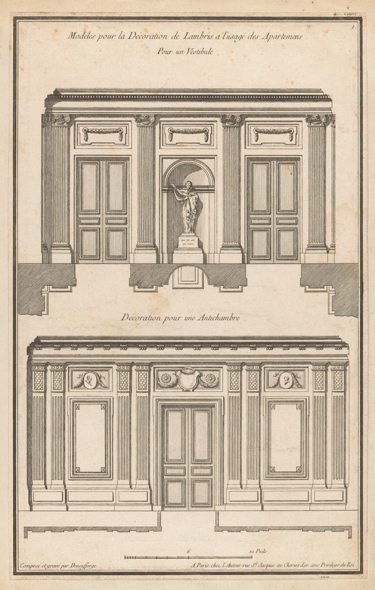 Modéles pour la Décoration de Lambris à lusage des Apartemens 1767