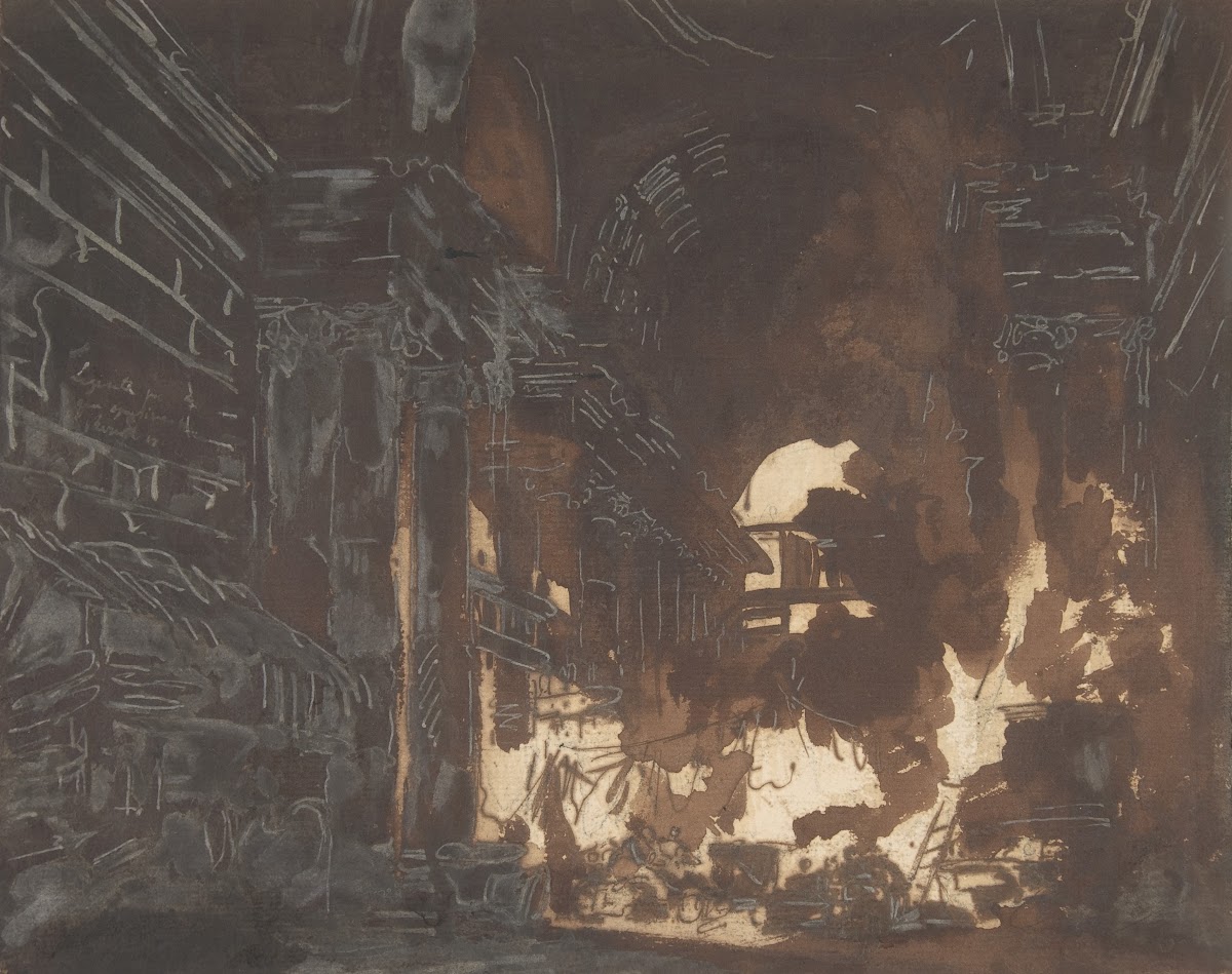 Washerwomen in a Ruined Gallery ca 1760