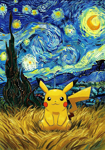 Pikachu Starry Night