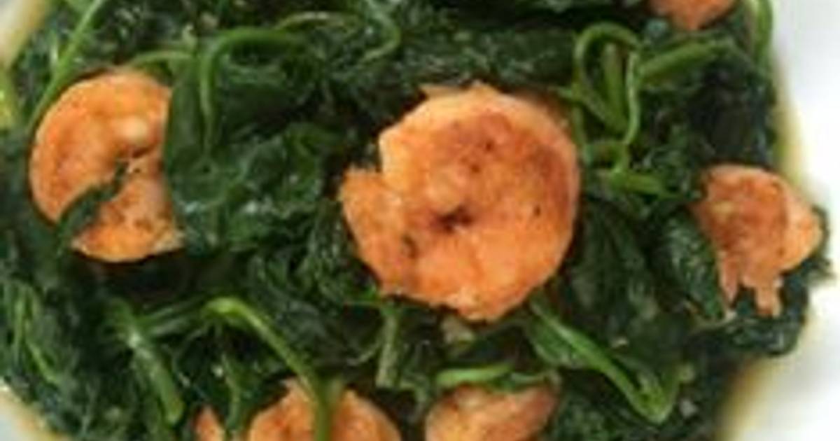 Rau Mồng Tơi xào Tôm
