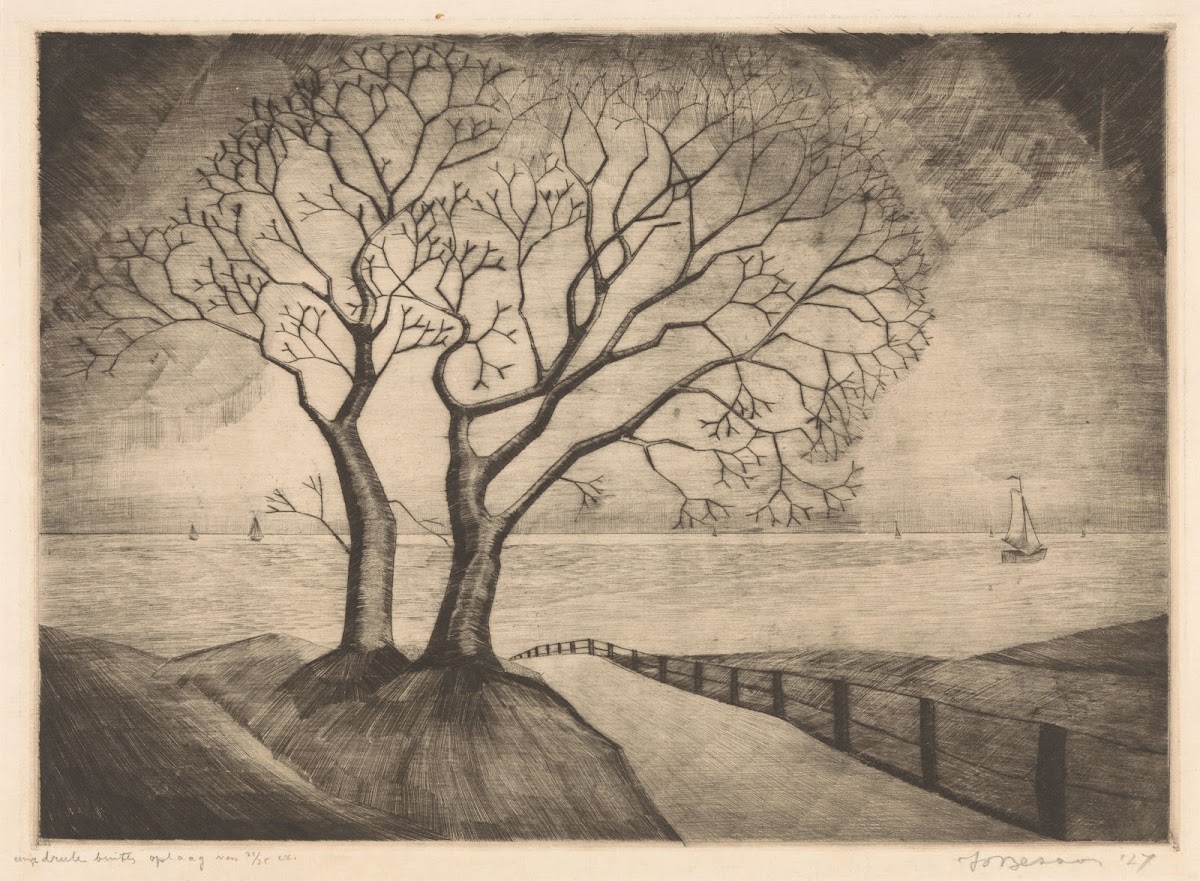 Twee bomen aan de kust 1927
