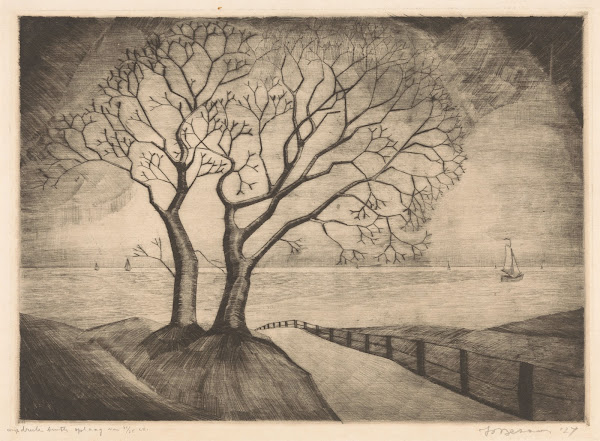 Twee bomen aan de kust 1927