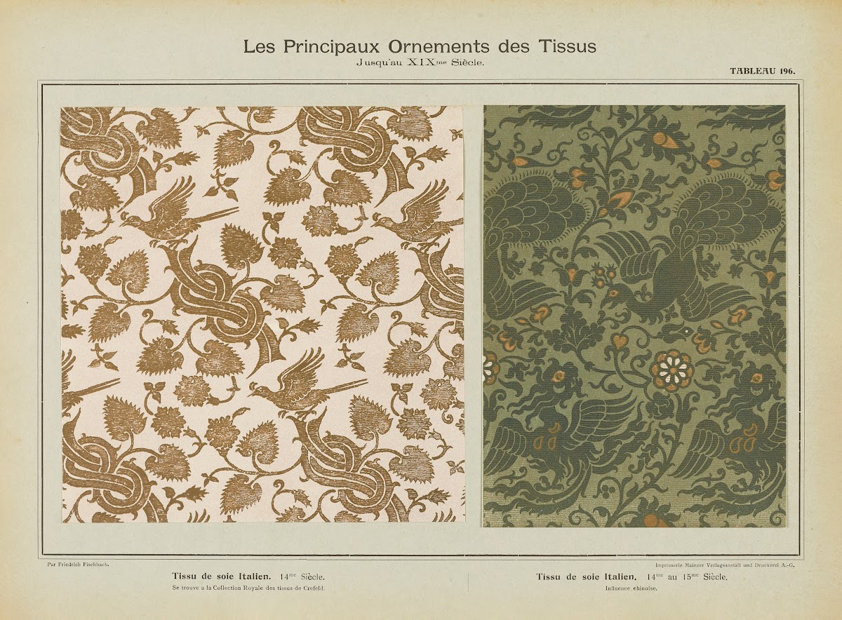 Les principaux ornaments des tissus jusquau XIXme siecle Pl34 1902