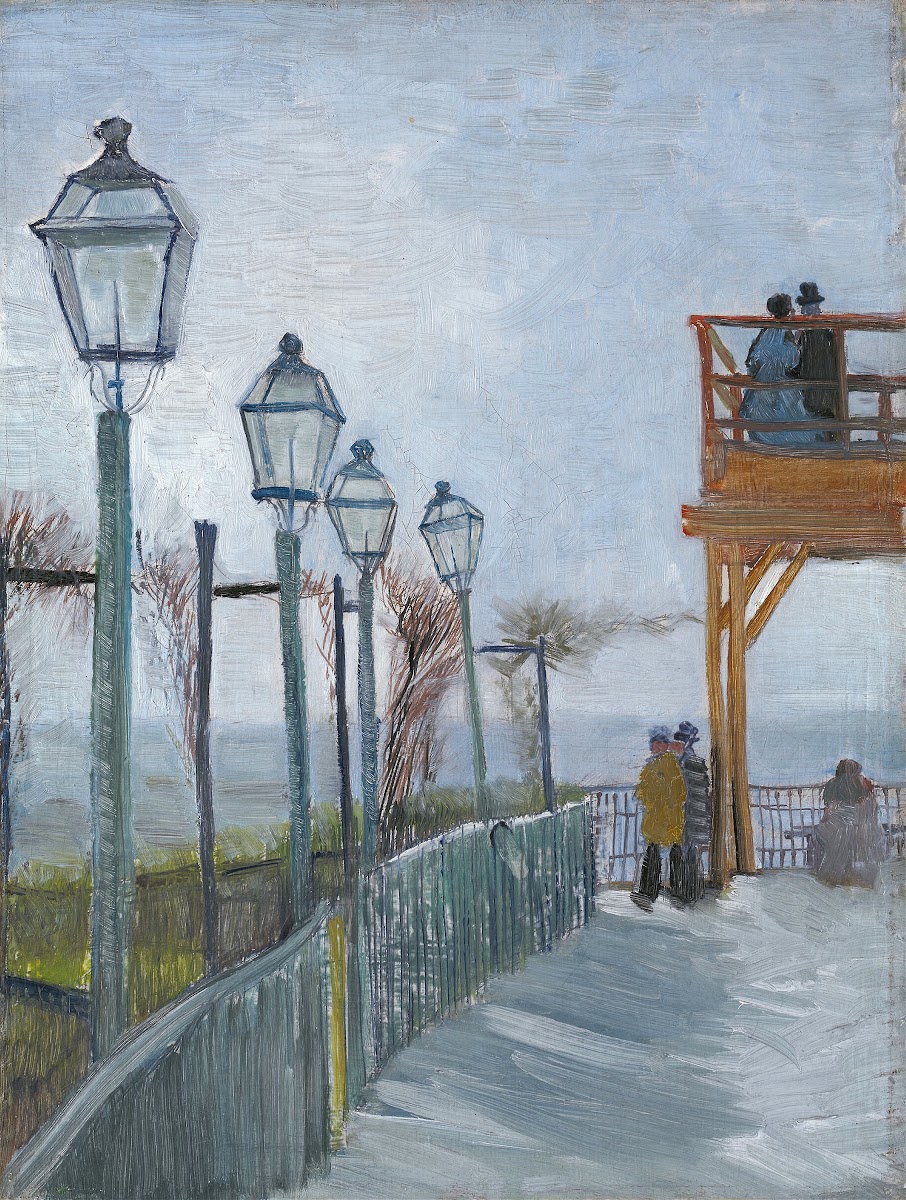 Terrace and Observation Deck at the Moulin de Blute Fin Montmartre early 1887