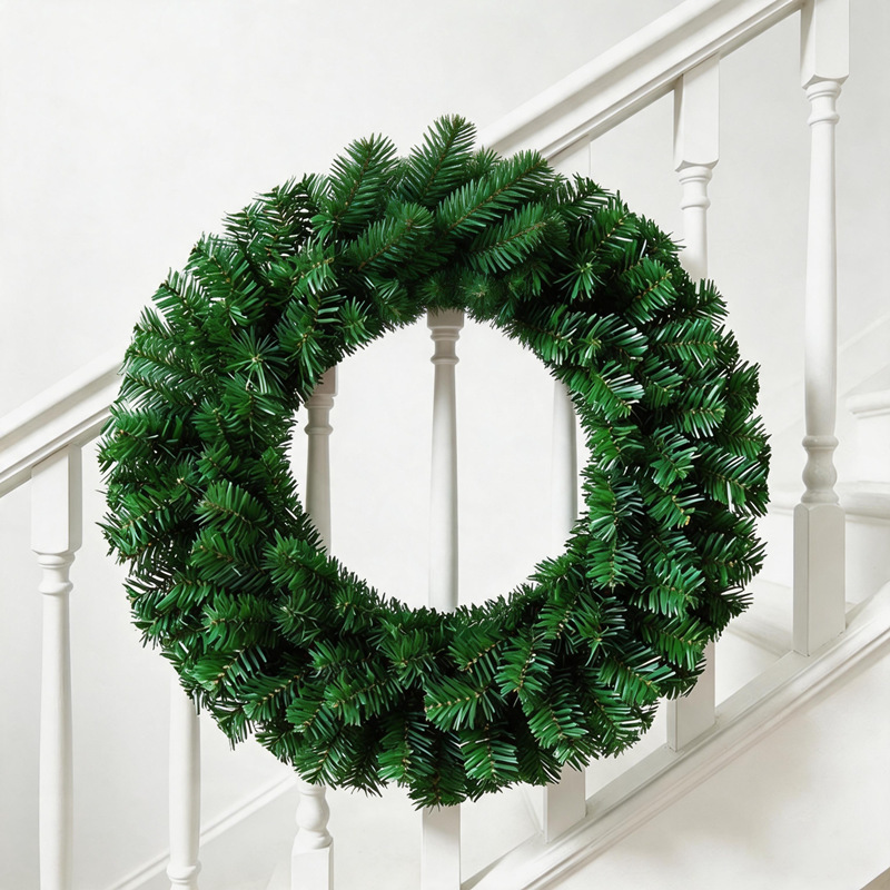 Christmas wreath with Merry Christmas inscription