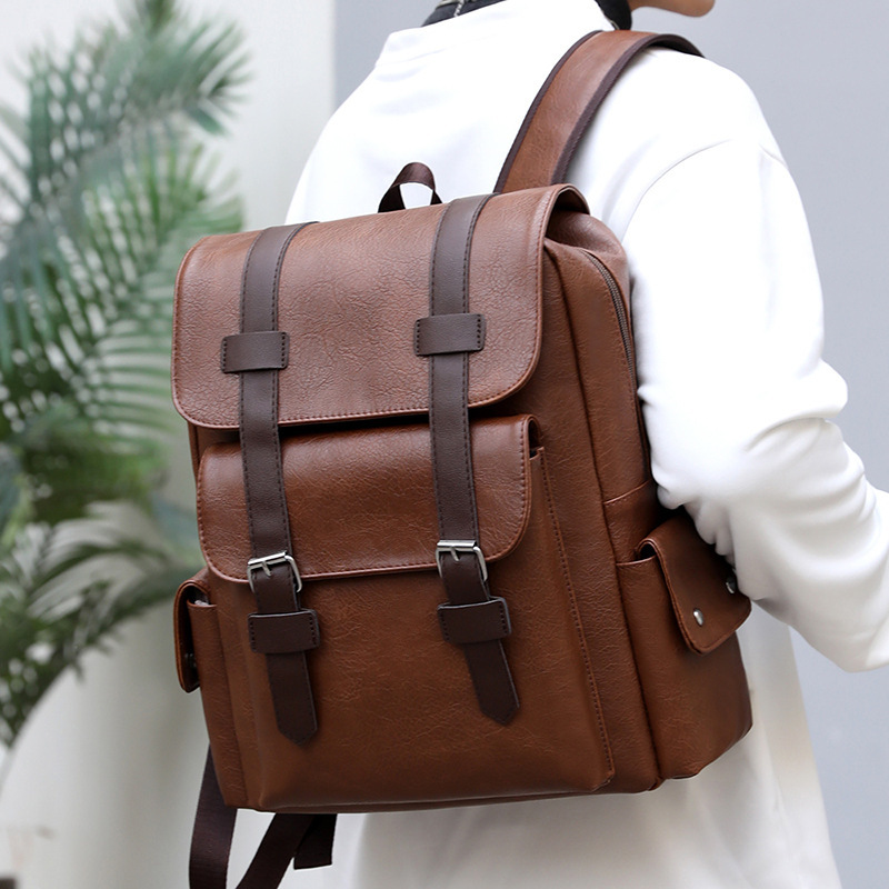 PU Leather Backpack, 20-35 L, Model 975