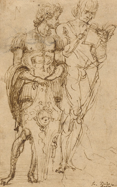 Two Standing Male Figures 1456