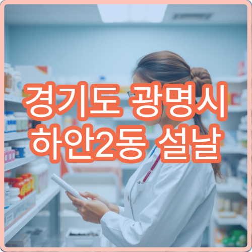 경기도 광명시 하안2동 설날 명절 기간 문 여는 약국 정보