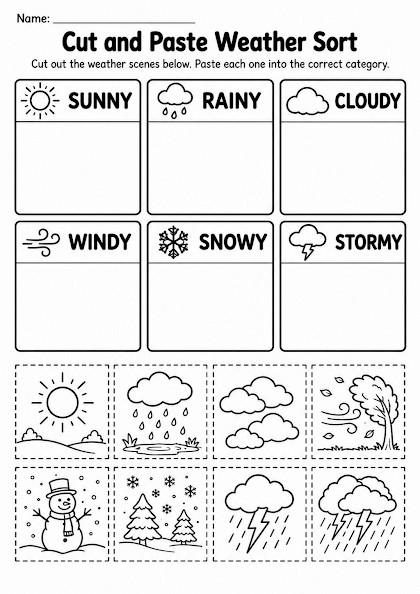Cut and Paste Weather Sort