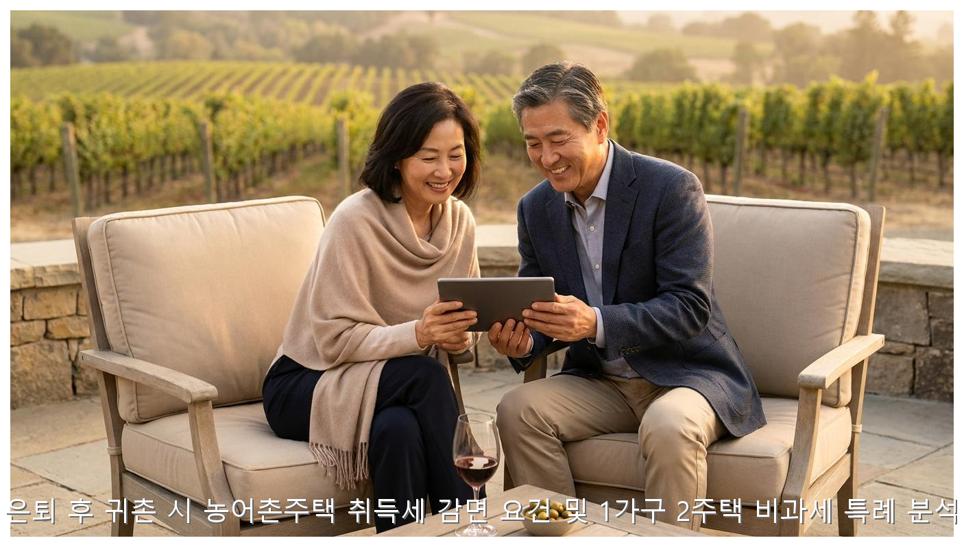 은퇴 후 농어촌주택 세금 감면 및 1가구 2주택 비과세 전략 핵심 안내 및 분석 인포그래픽 (4)