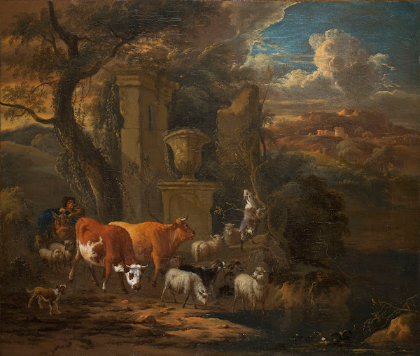 Italianised Landscapes with Shepherd and Shepherdess 1691