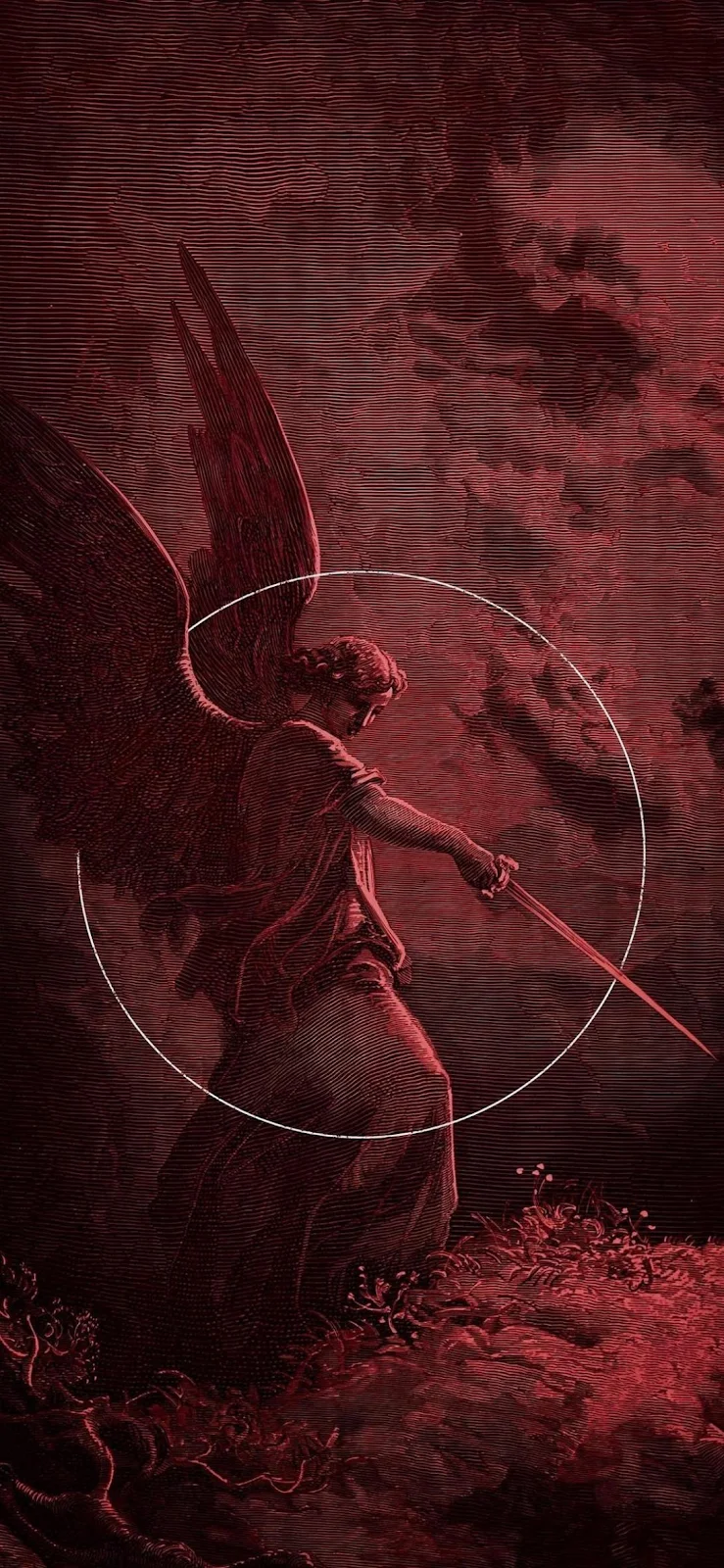 Dark Angel Holding A Sword - Dark Gothic Art Full HD iPhone Wallpaper (1090x2360)