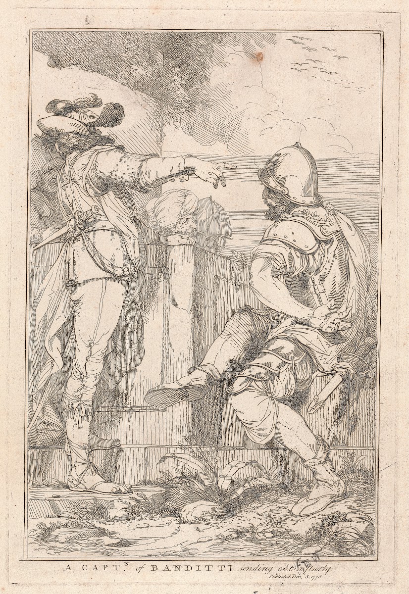 Captain of Banditti sending out a party 1778