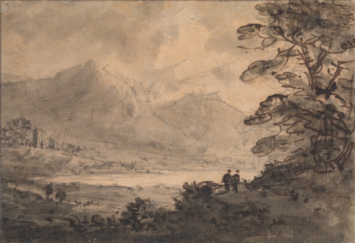 Landscape with Four Figures between 1745 and 1748