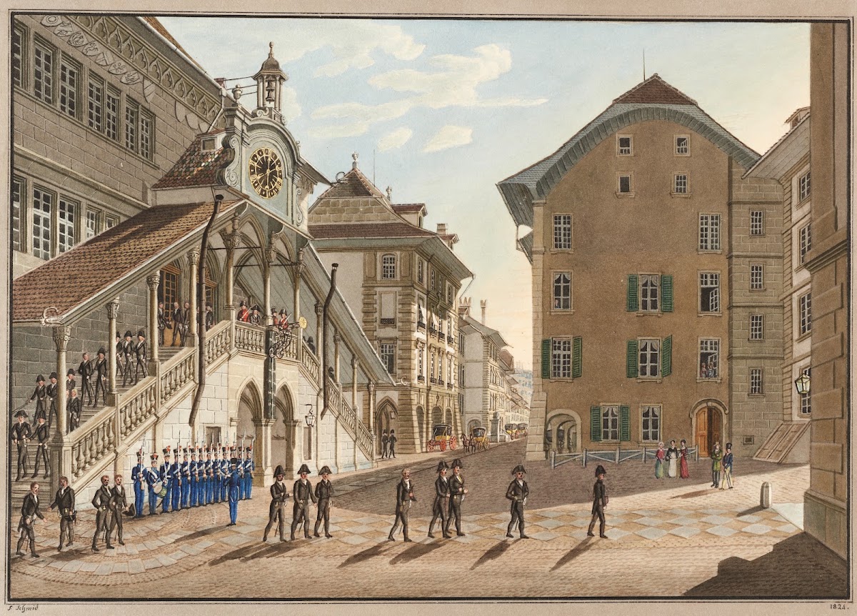 Le grand conseil de Berne sortant de lHotel de ville 1915 1945