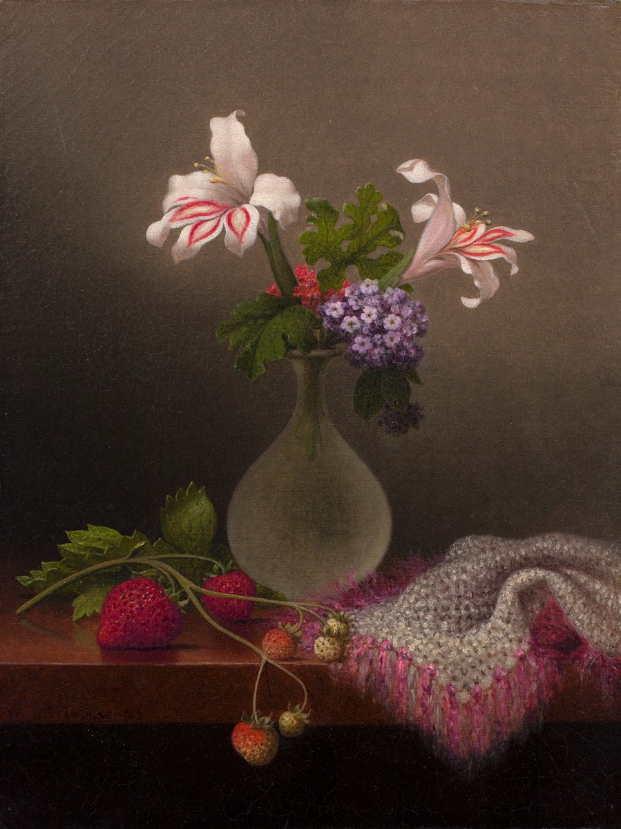 A Vase of Corn Lilies and Heliotrope 1863