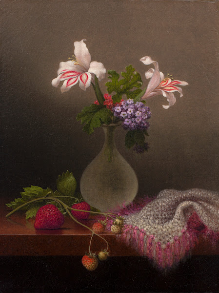 A Vase of Corn Lilies and Heliotrope 1863