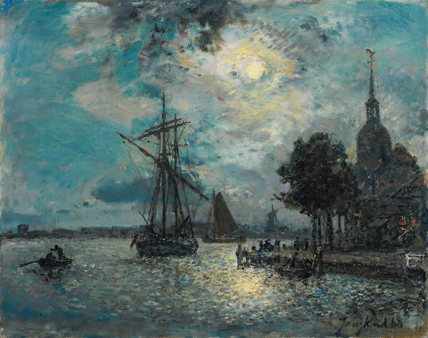 Le Port De Dordrecht Au Clair De Lune 1868
