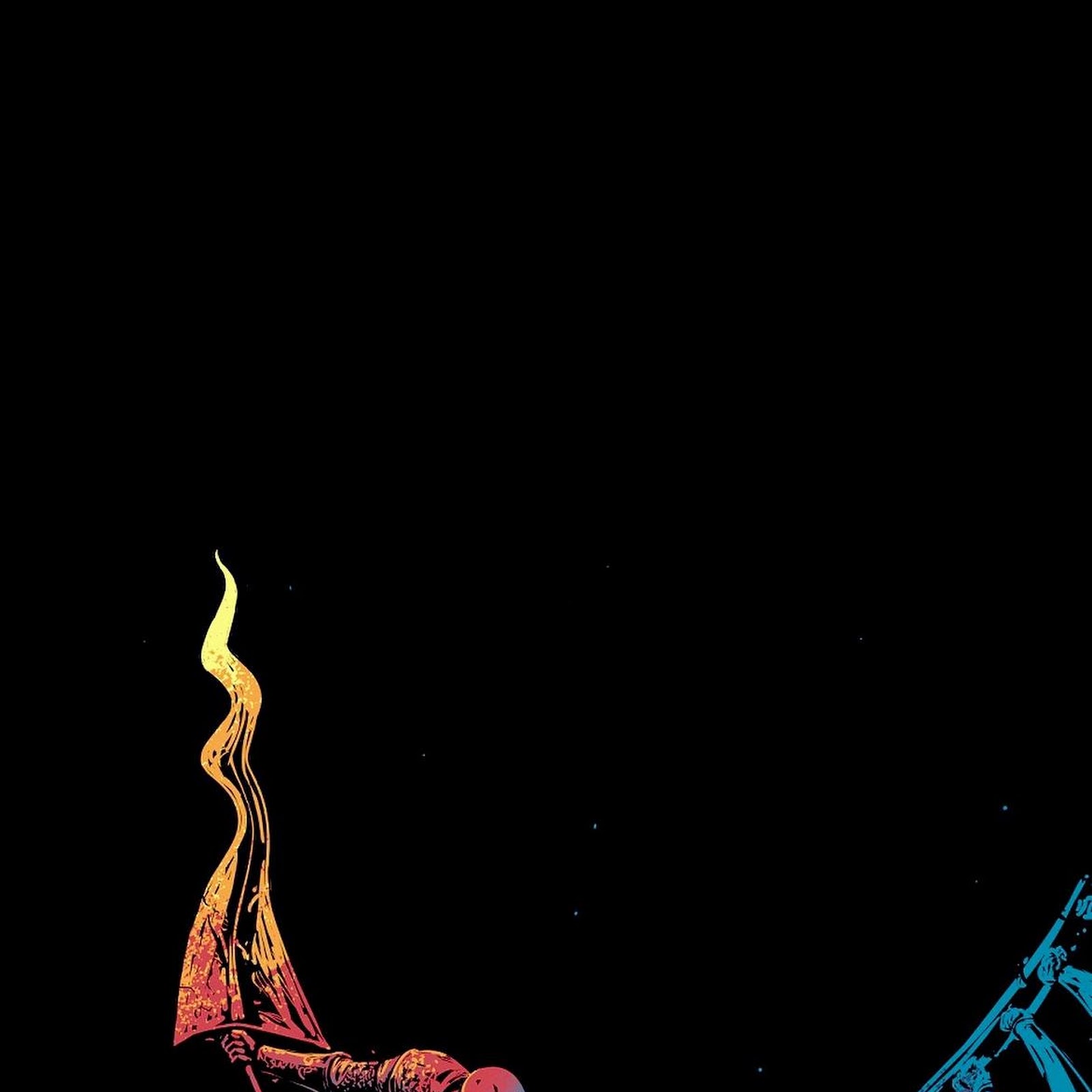 Download Ninja Warrior With Flaming Banner Full HD iPhone