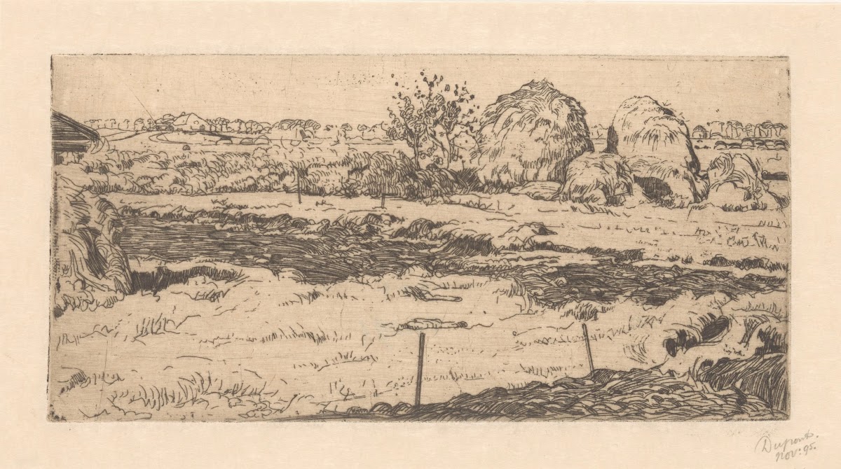 Veld met hooioppers 1895
