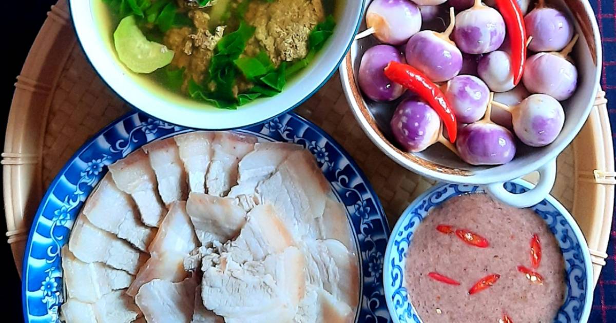Canh cua mồng tơi