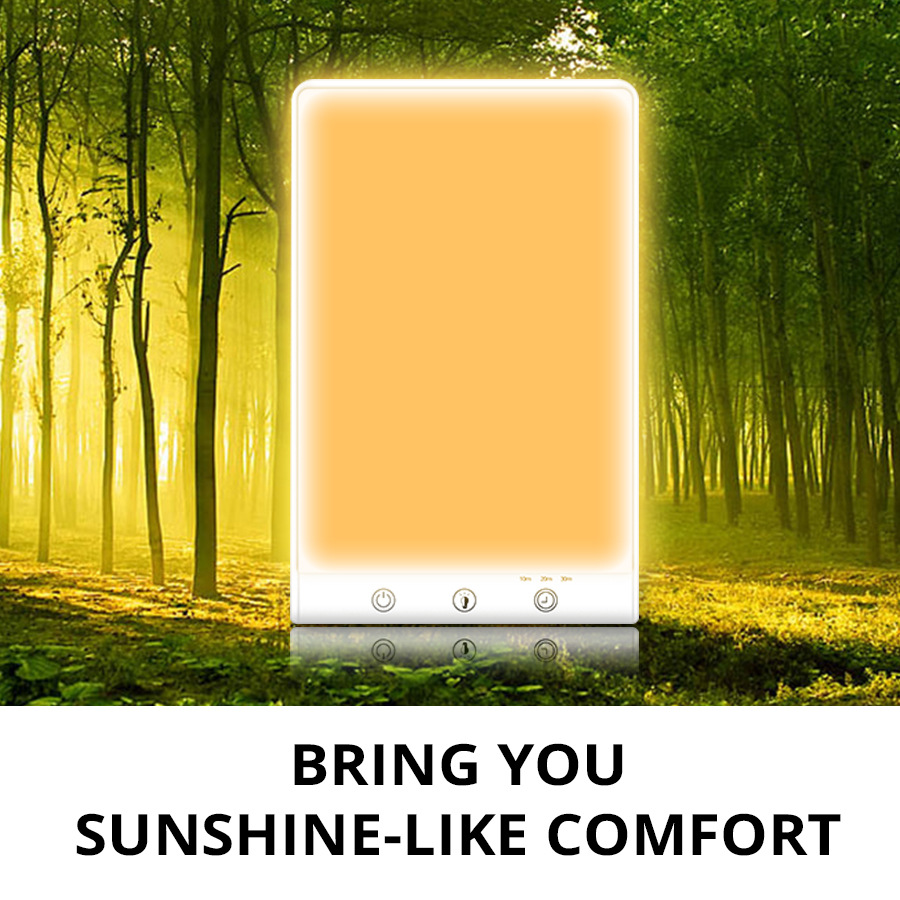 Light therapy lamp with natural light spectrum