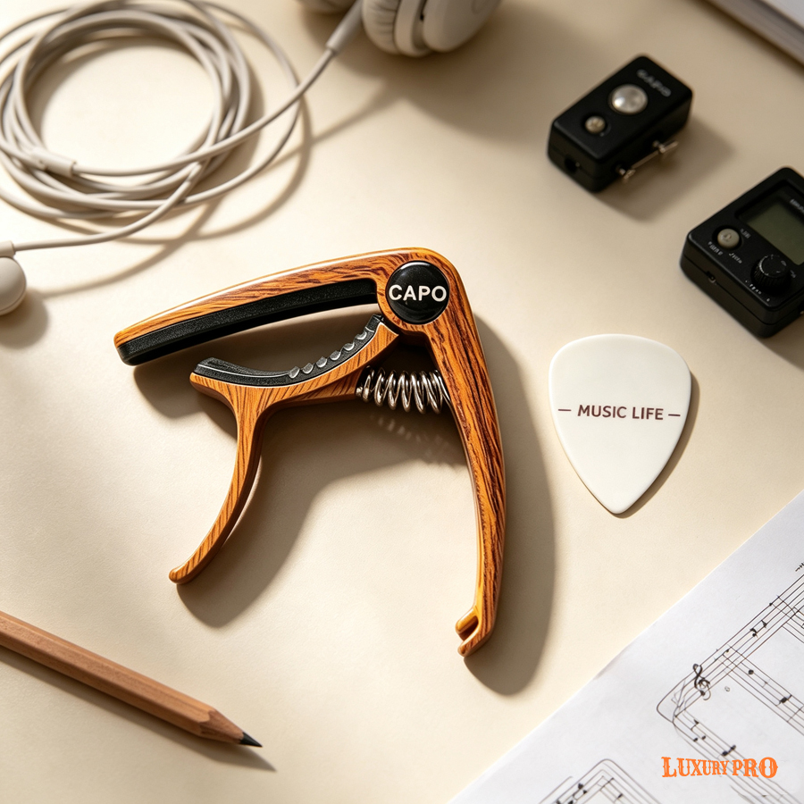 Guitar Capo + Pick