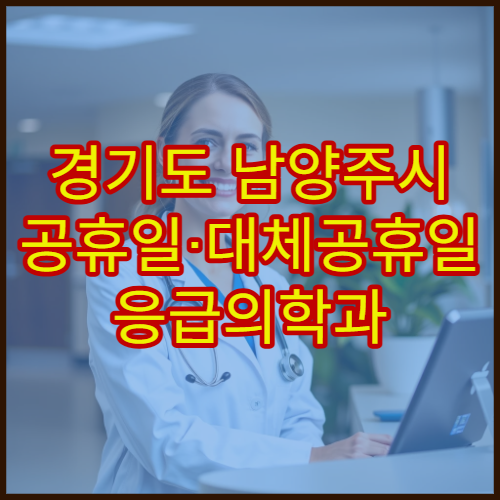 경기도 남양주시 공휴일·대체공휴일 응급의학과 진료 휴일 응급환자 진료 가능