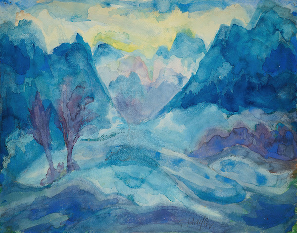 Berge Im Winter 1920s