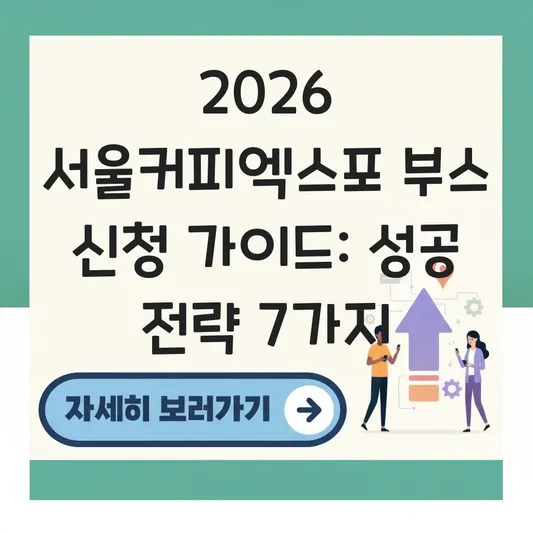 2026 서울커피엑스포 부스 신청 가이드