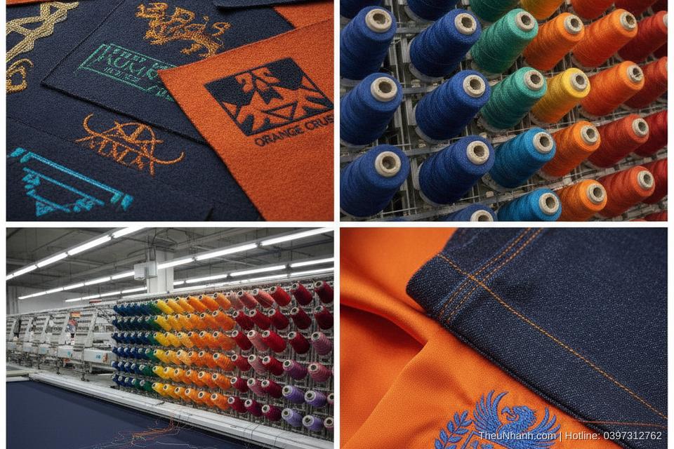 Thêu Logo Thời Trang & Local Brand — Gia Công Số Lượng Lớn Chuẩn Màu