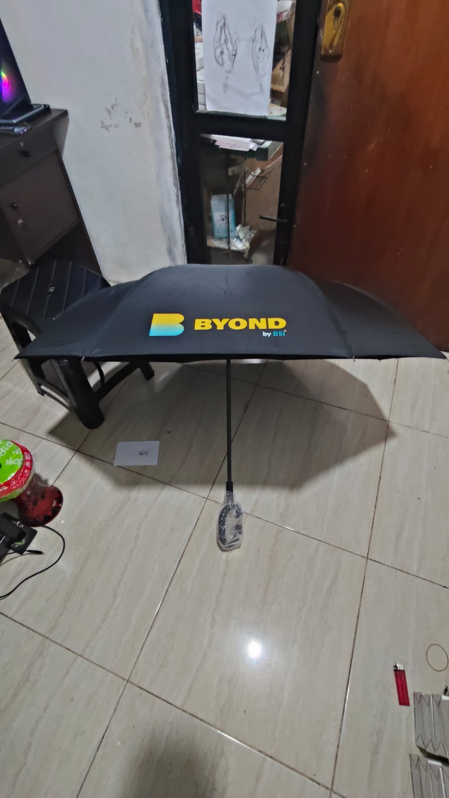 Payung custom hitam BYOND — Sekar Printing
