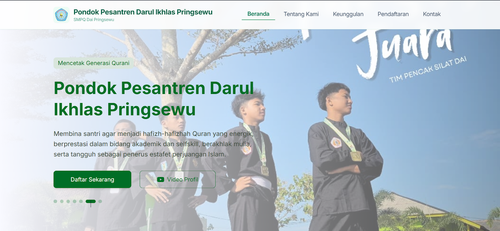 Web PPDB Darul Ikhlas Pringsewu