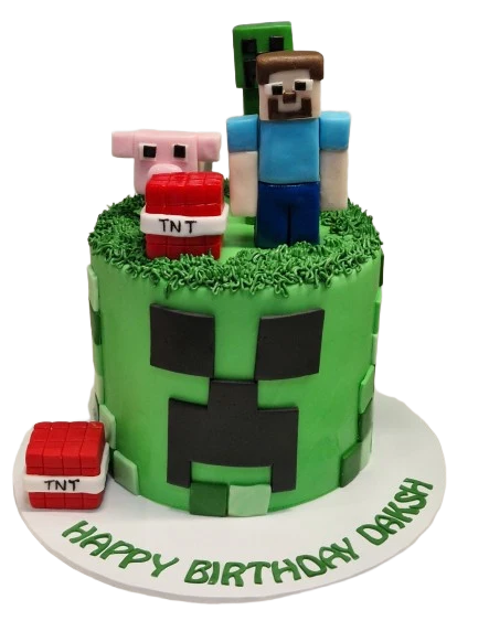 Minecraft Themed Birthday Cake CB-NC752