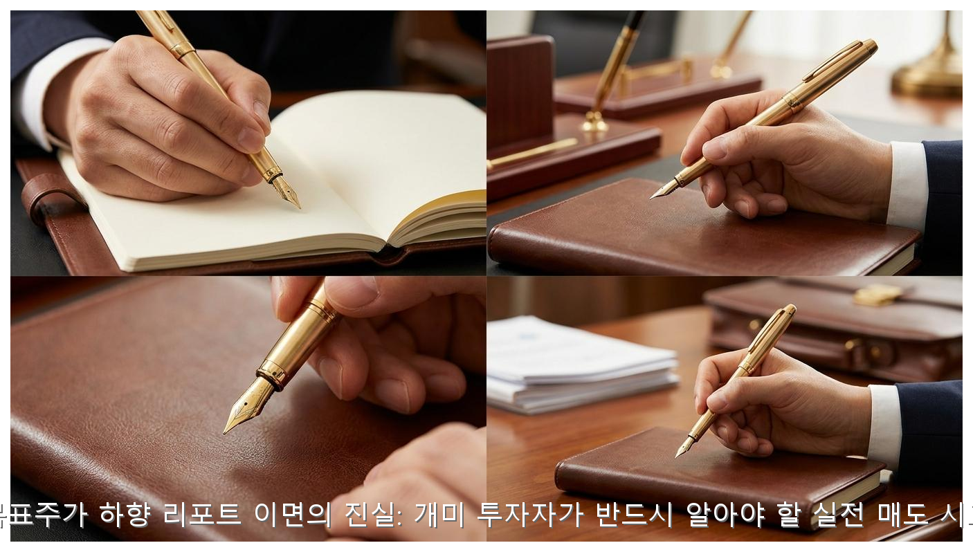 증권사 목표가 하향 리포트와 개미 투자자 실전 매도 시그널 핵심 안내 및 분석 인포그래픽 (3)