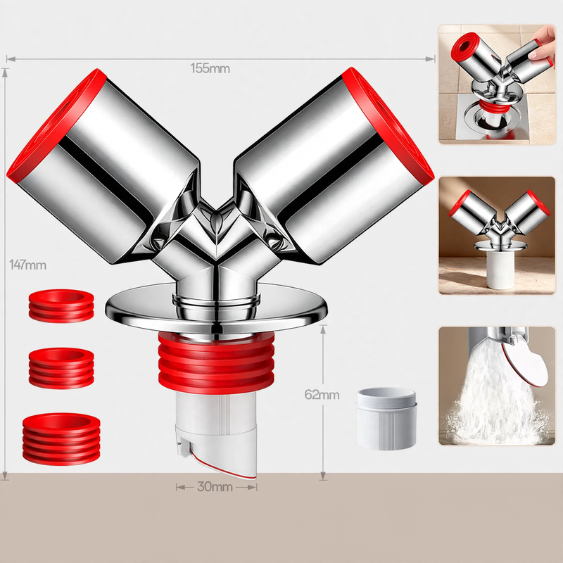 Y-shaped drainage connection for washing machine and dryer