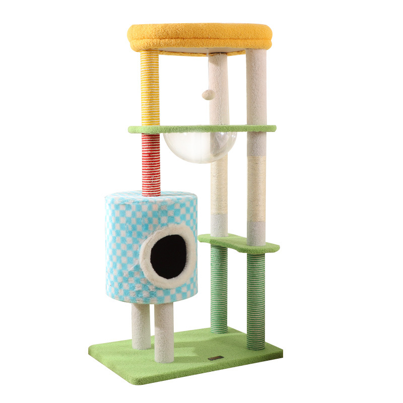 Compact Cat Tree with Cave
