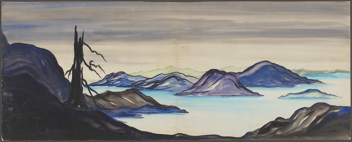 Landscape of Hills Sea Dead Tree 1934 1943