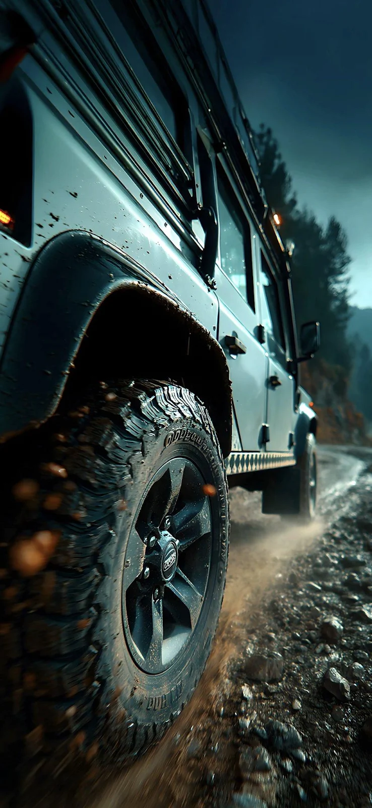 Land Rover Defender Off-Road - Automotive Photography iPhone Wallpaper (945x2048)