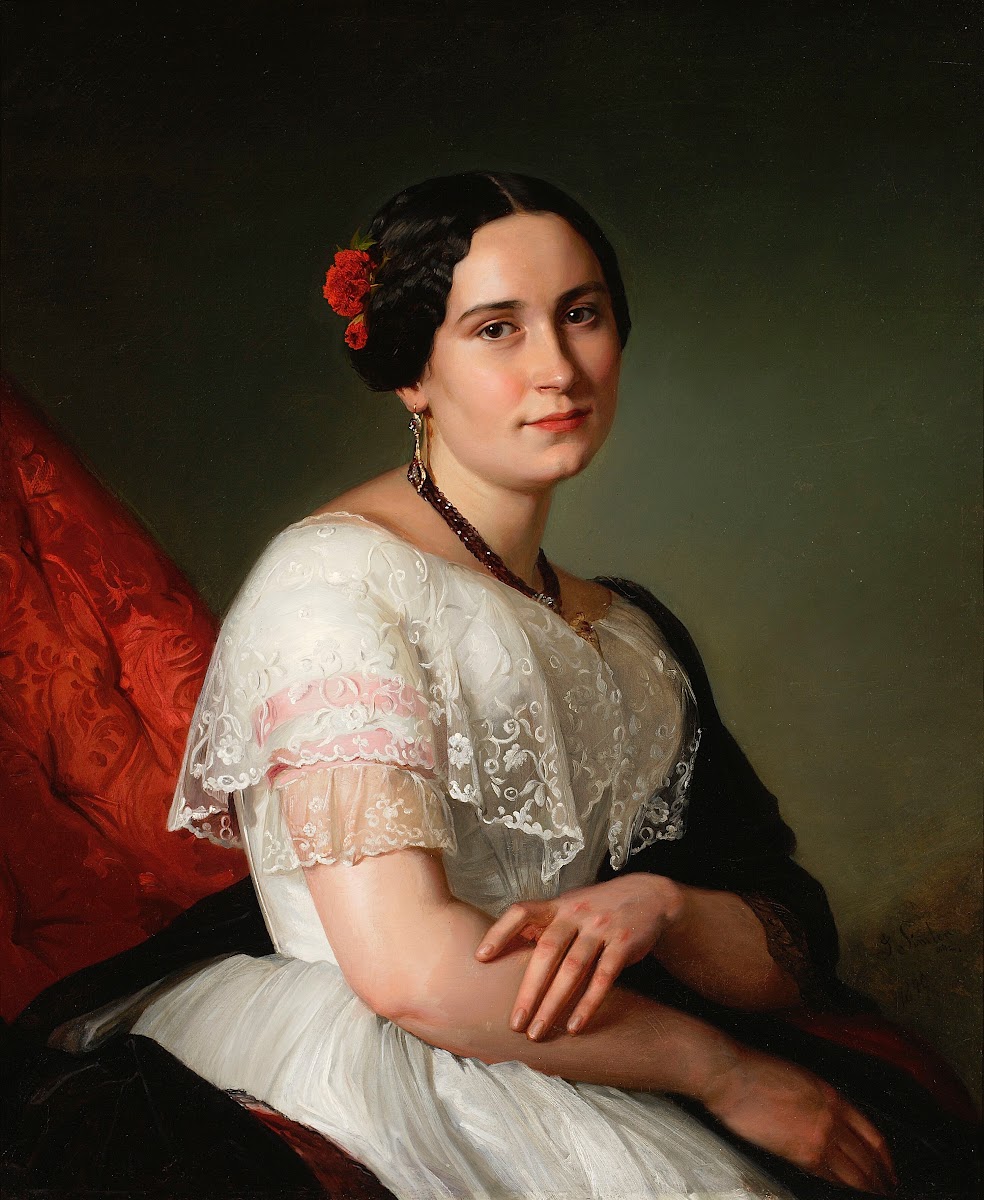 Portrait of Katarzyna Jahn artists sister 1849