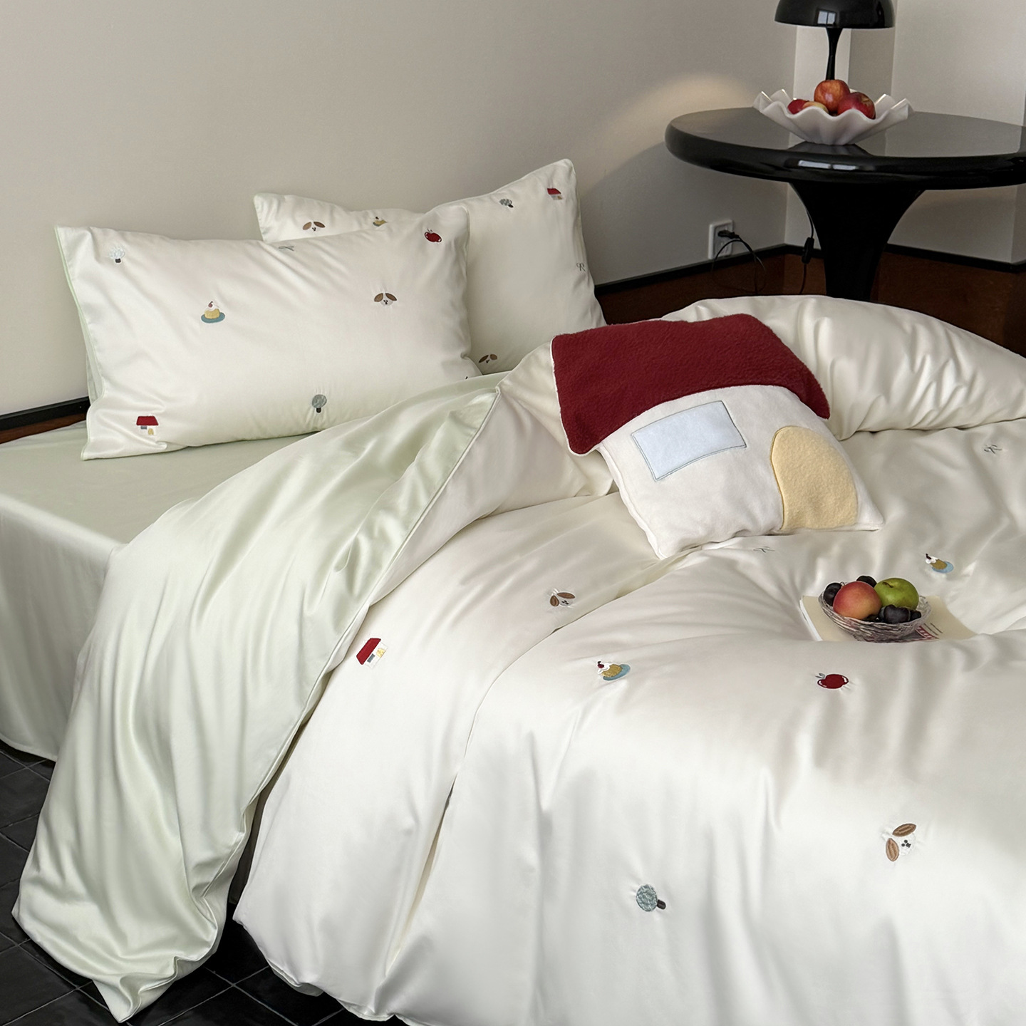 Cotton Bedding Set, 4-Piece, Floral Pattern