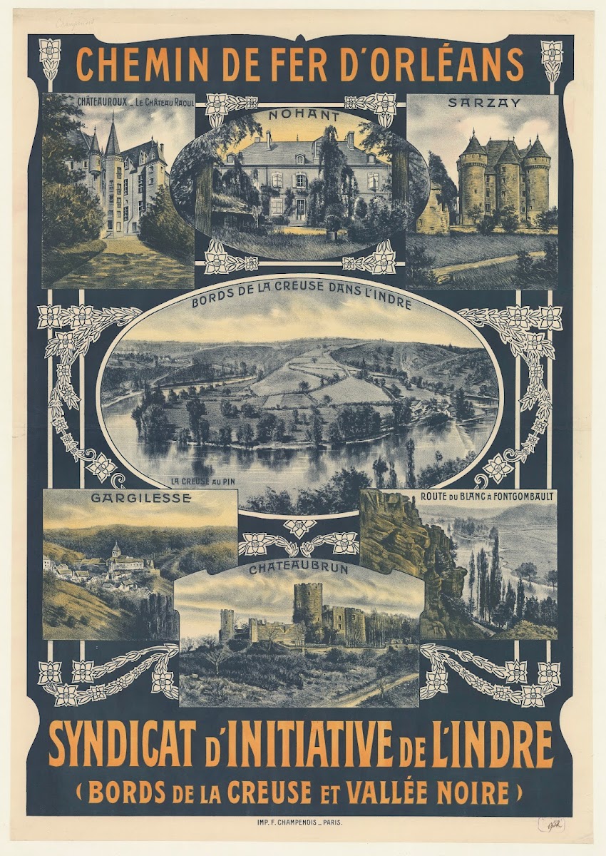 Chemin de fer dOrléans Syndicat dinitiative de lIndre bords de la creuse et Vall