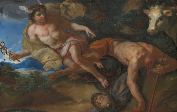 Mercury rescues the disguised Io after beheading Argus c 1690 95