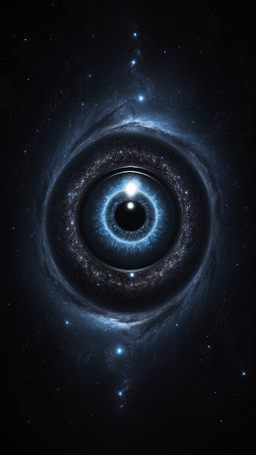 Cosmic Eye with Galaxy Iris in Deep Space - Free mobile Wallpaper